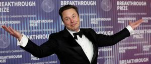 Elon Musk besucht die Breakthrough-Preisverleihung in Los Angeles.