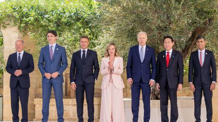 Gruppenfoto des G7-Gipfels in Italien.