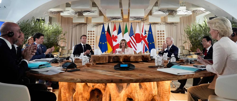 Die Vertreter der G7-Staaten treffen sich über drei Tage in Italien.