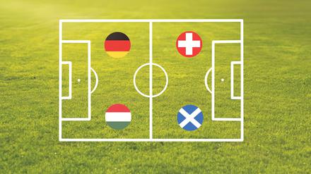 Deutschland muss sich in der Gruppe A gegen Schottland, Ungarn und die Schweiz behaupten. 