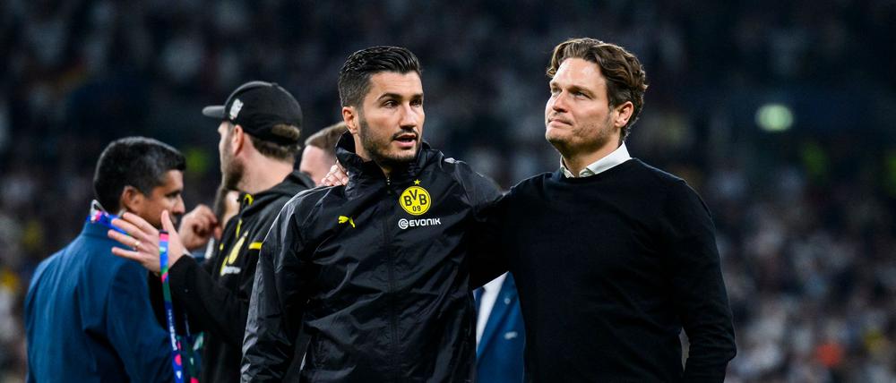 Nuri Sahin (l) könnte der Nachfolger von Edin Terzic als BVB-Coach werden.
