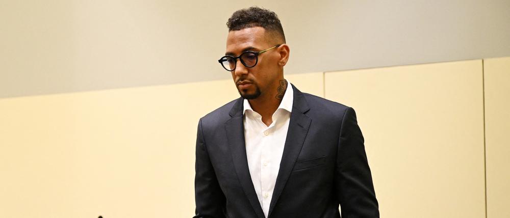 Der früher Bayernprofi, Jérôme Boateng, am Landgericht München am Freitag.