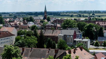 Die Kleinstadt Wittenberge an der Elbe.