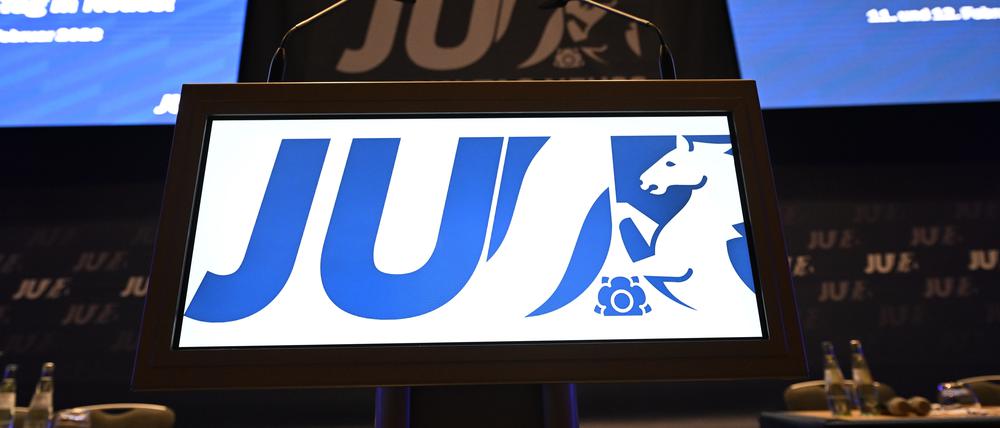 Blick auf das Logo der Jungen Union Nordrhein-Westfalen