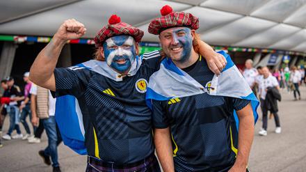 Schottische Fussballfans vor dem Eröffnungsspiel der Europameisterschaft in München.