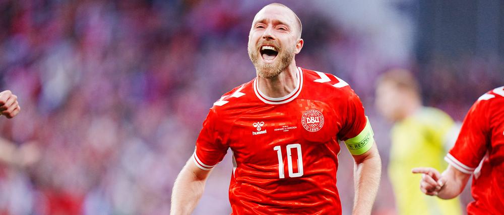 Christian Eriksen schoss sich im Testspiel gegen Schweden warm für die EM mit Dänemark.