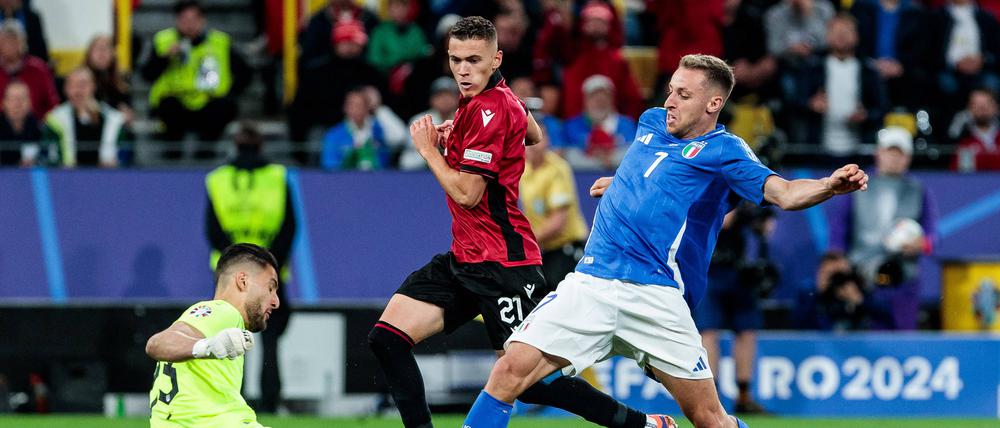 Italien hatte mitunter schweres Spiel mit Albanien.