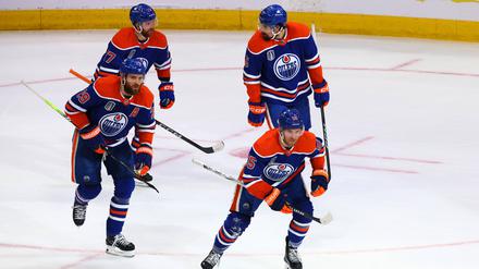 Leon Draisaitl (ganz links) meldete sich endlich in den Stanley-Cup-Finals an.