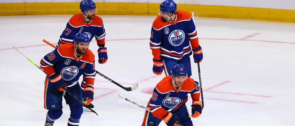 Leon Draisaitl (ganz links) meldete sich endlich in den Stanley-Cup-Finals an.