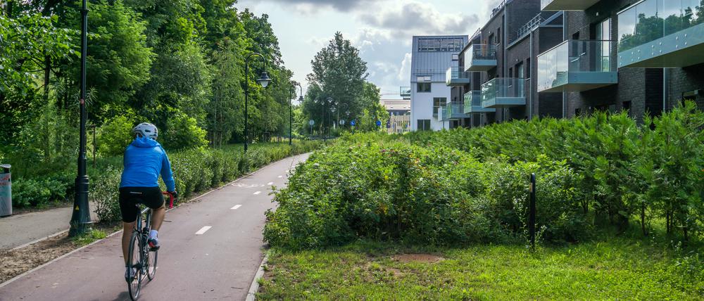Die Stadtverwaltung von Vilnius baut die Radwege seit Jahren systematisch aus, wie hier im Stadtteil Paupys.