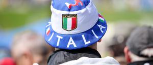 Ein Fan der italienischen Fußballnationalmannschaft.