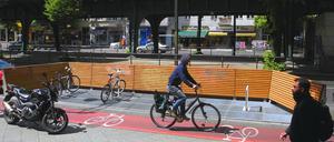 Parklet auf der Schönhauser Allee.