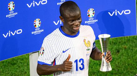 Ausgezeichnet. N’Golo Kanté wurde gegen Österreich zum „Player of the Match“ gewählt. 