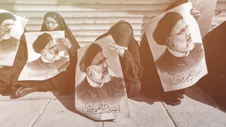 Anhängerinnen des Regimes trauern um Ebrahim Raisi, der bei einem Hubschrauberabsturz ums Leben kam.