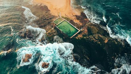 Ein Smaragd am Pazifik: der Mona Vale Rockpool in Sydney.