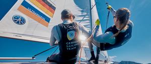 Anna Markfort mit Segelpartner Simon Diesch.