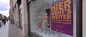 Galeria Karstadt Kaufhof, Plakat, Hier gehts Weiter mit unserer Filiale und unserer Vielfalt!