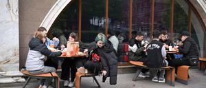 Ein Fastfood-Restaurant in Moskau.