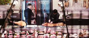 Fleischtheke von „Lüske Echte Lebensmittel“ in Lichterfelde West.