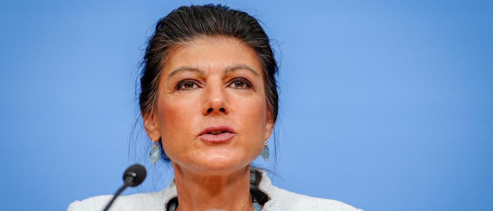 Sahra Wagenknecht, Parteivorsitzende vom Bündnis Sahra Wagenknecht (BSW) und Bundestagsabgeordnete, gibt eine Pressekonferenz nach der Europawahl.