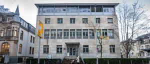 Das im Jahr 1951 fertig gestellte Frankfurter Gebäude des Instituts für Sozialforschung an der Senckenberganlage.