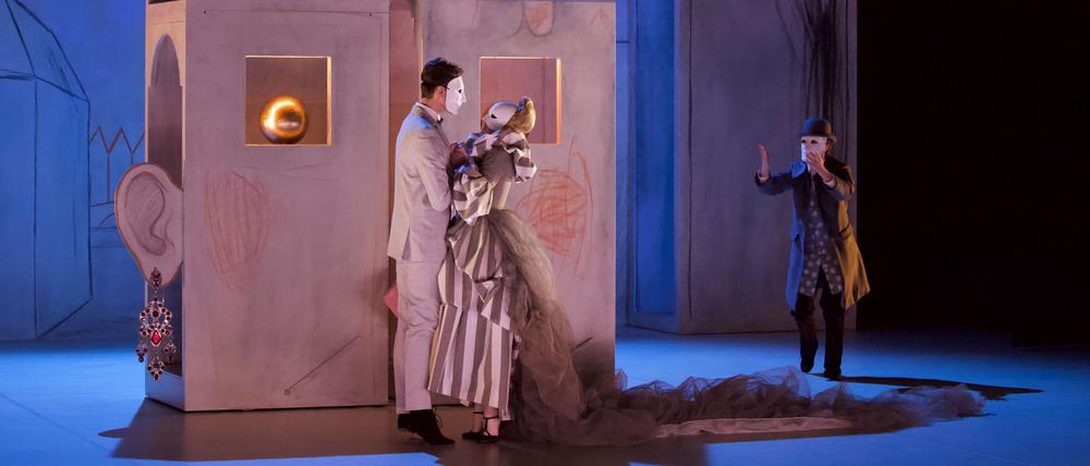 Szene aus „Le mariage forcé“ im Schlosstheater des Neuen Palais Potsdam.