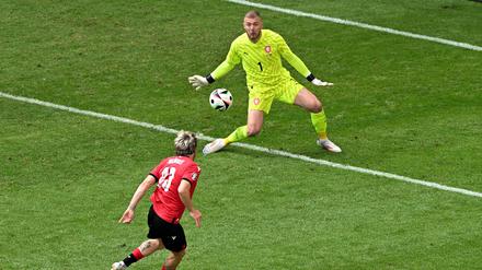 Lobzhanidze und Georgien waren dicht dran am 2:1. 