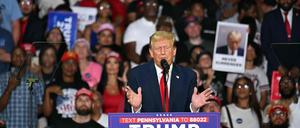 US-Präsidentschaftskandidat Donald Trump bei einem Wahlkampf-Auftritt am Samstag in Philadelphia/Pennsylvania.