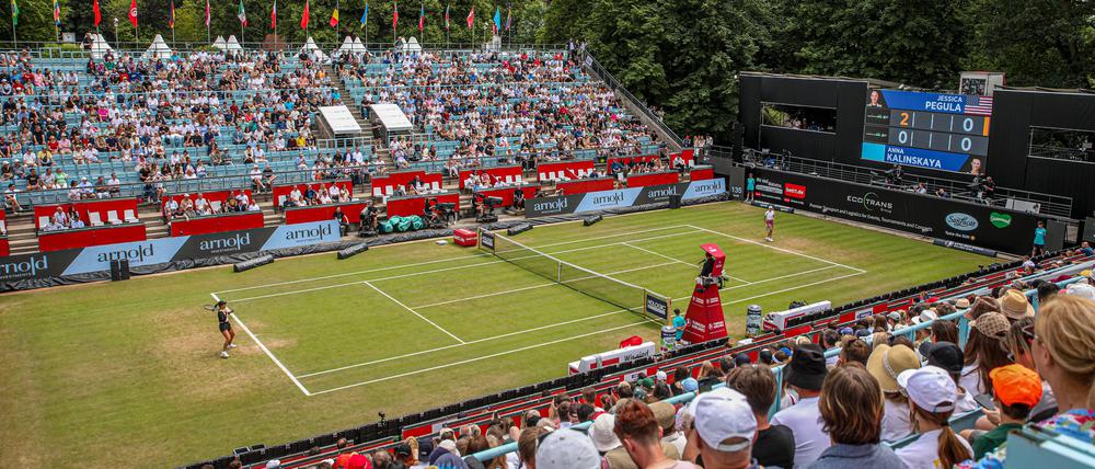 Fast volles Haus am Sonntag. Das Finale zwischen Jessica Pegula und Anna Kalinskaja begeisterte die Zuschauer im Steffi-Graf-Stadion.