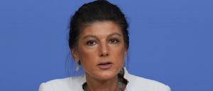 Sahra Wagenknecht auf einer Pressekonferenz am 10. Juni.