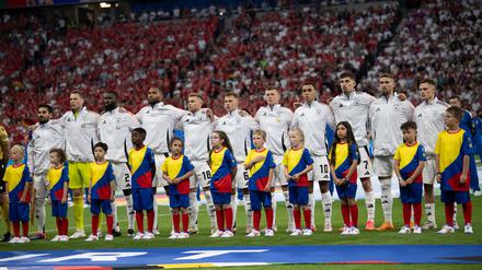 Die deutsche Mannschaft vor dem letzten Gruppenspiel gegen die Schweiz.