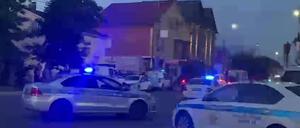 Die Videoaufnahme zeigt eine abgesperrte Straße nach einem Terroranschlag in der Republik Dagestan.