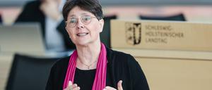 Monika Heinold (Bündnis 90/Die Grünen), Finanzministerin von Schleswig-Holstein, spricht im Landtag. 