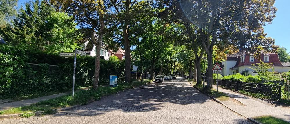 Fotos der Senheimer Straße in Frohnau mit Baustelle
