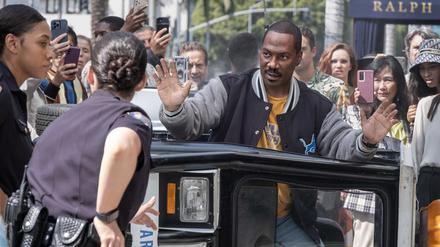 Eddie Murphy als Axel Foley in einer Szene von „Beverly Hills Cop: Axel F“. 