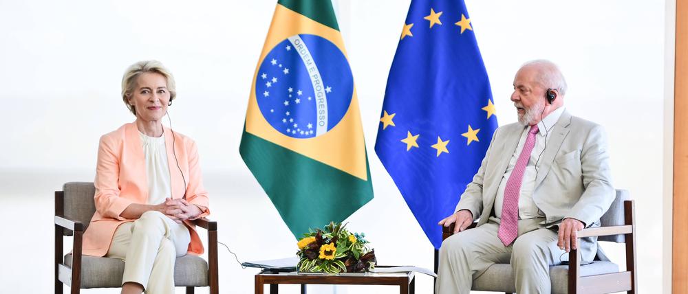 Ursula von der Leyen und Brasiliens Präsident Lula.