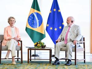 Ursula von der Leyen und Brasiliens Präsident Lula.