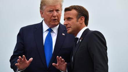 Donald Trump (links) und Emmanuel Macron bei einem Treffen im Jahr 2019. 