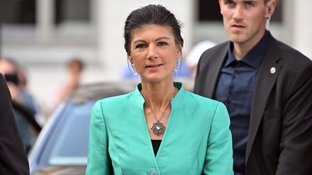 Sahra Wagenknecht bei einem Wahlkampfauftritt in Potsdam Anfang Juni. 