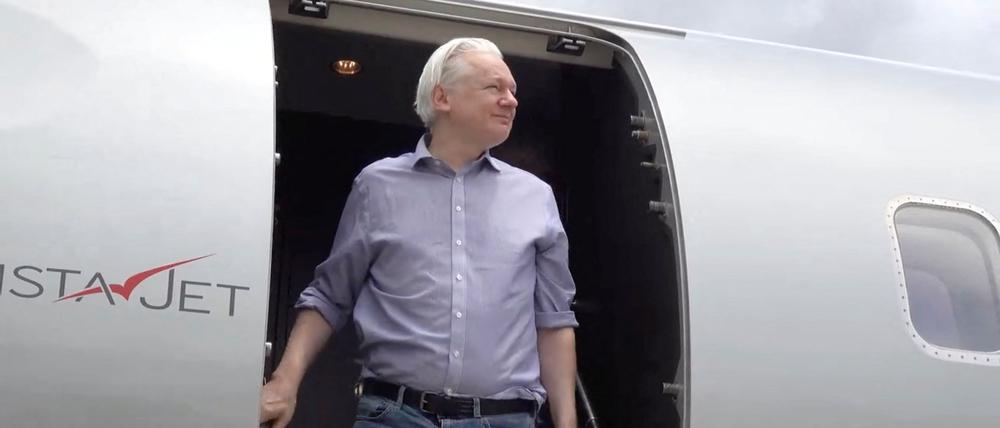 Flug in die Freiheit: Nach zwölf Jahren konnte Wikileaks-Gründer Julian Assange Großbritannien verlassen, ohne eine weitere Haftstrafe befürchten zu müssen.
