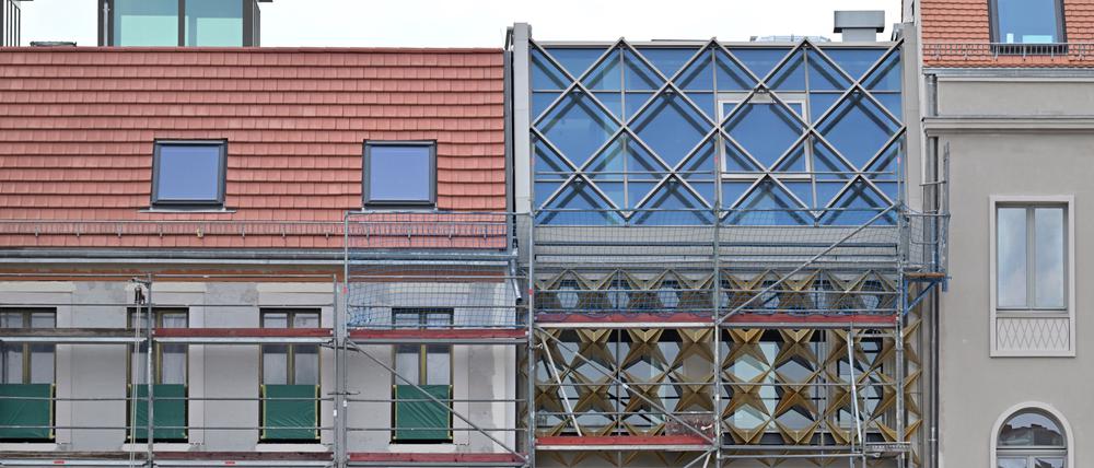 Das „Haus für Musik“ erinnert an die Architektur der 2017 abgerissenen Fachhochschule am Alten Markt.
