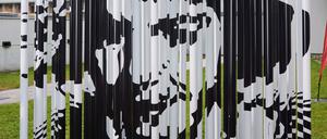 Die Ingeborg-Bachmann-Installation im Ingeborg-Bachmann-Park. 