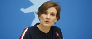 Katja Kipping war von 2012 bis 2021 Vorsitzende der Linken und von Dezember 2021 bis April 2023 Sozialsenatorin in Berlin.