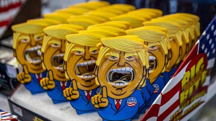 Redet gern und viel: Donald Trump als Pappfigur