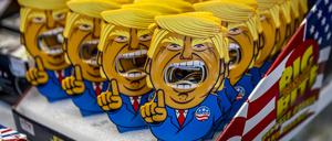 Redet gern und viel: Donald Trump als Pappfigur
