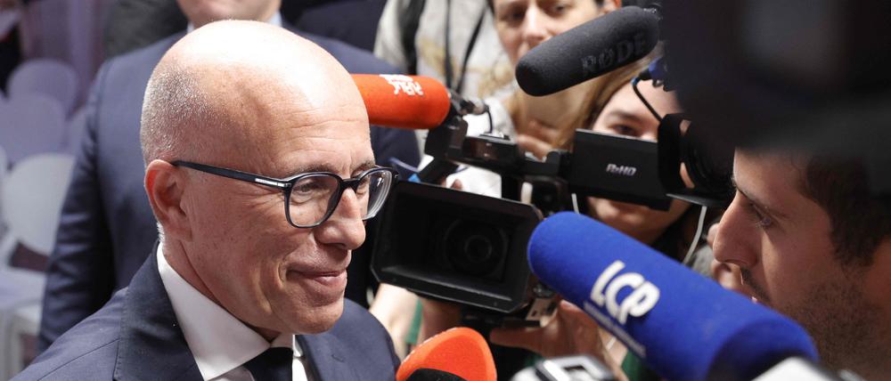 Republikaner-Chef Eric Ciotti hat mit dem rechtspopulistischen Rassemblement National (RN) ein Wahlbündnis verkündet.