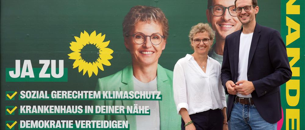 Mut zur Umfragelücke: Das Grüne Spitzenduo zur Brandenburg-Wahl Antje Töpfer und Benjamin Raschke.