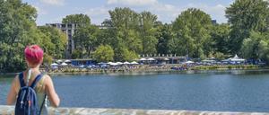 Das Strandbad am Weißen See.