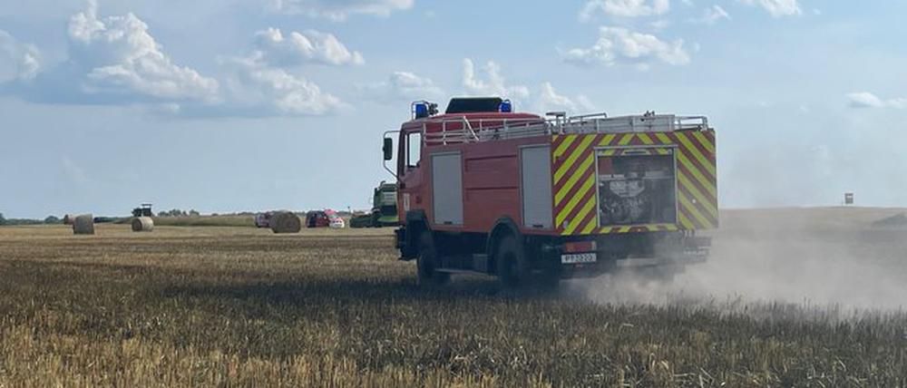 In Uetz-Paaren brannte es auf einem Feld.