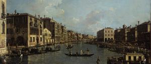 Das Gemälde „Der Canal Grande mit Blick in südöstlicher Richtung auf die Rialtobrücke“ wurde um 1758/59 von dem Rokoko-Maler Canaletto im Auftrag des aus Berlin stammenden Kaufmanns Sigismund Streit geschaffen. Am linken Bildrand ist der Palazzo Streits zu sehen.